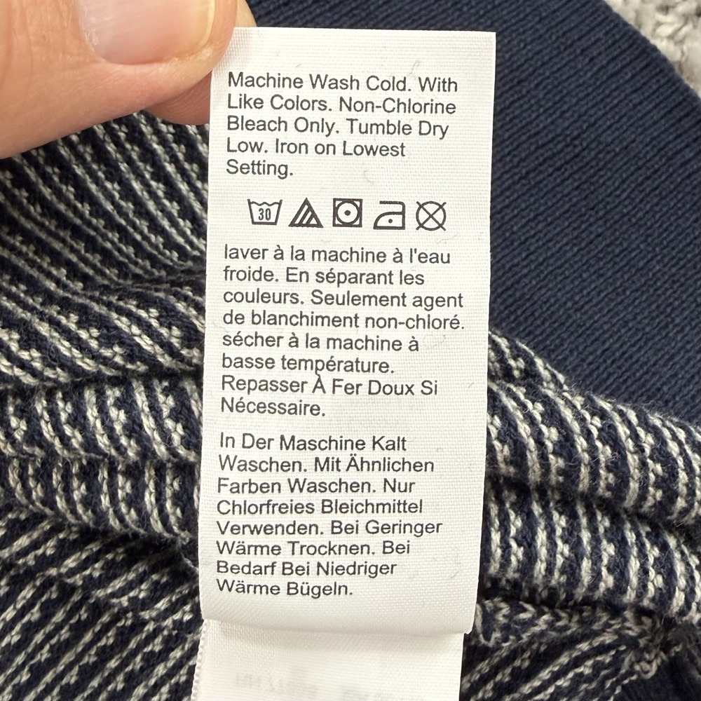 J Crew Cotton Sweater Birds-Eye Stitch Men NWT XS Navy Crewneck Classic Pullover - Picture 11 of 11